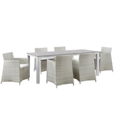 Junction 80" Outdoor Patio Dining Set - 7 - Piece  - Dining Table With Aluminium Frame - BUILDMYPLACE