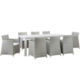 Junction 80" Outdoor Patio Dining Set - 7 - Piece  - Dining Table With Aluminium Frame - BUILDMYPLACE