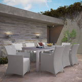 Junction 80" Outdoor Patio Dining Set - 7 - Piece  - Dining Table With Aluminium Frame - BUILDMYPLACE