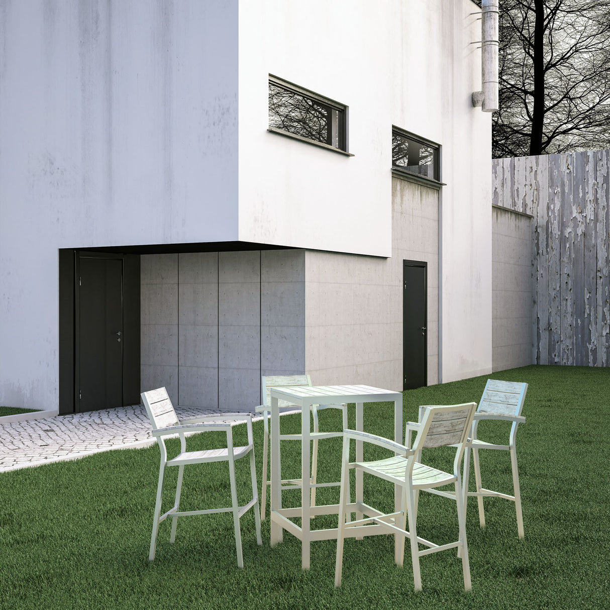 Maine 5 Piece Outdoor Patio Bar Set - BUILDMYPLACE