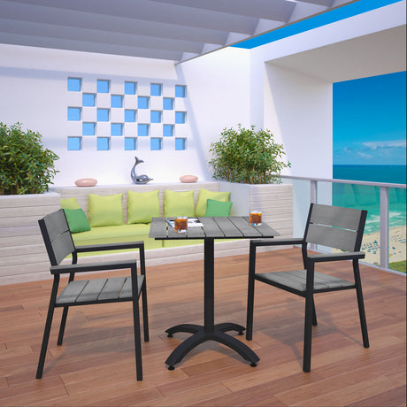 Maine 3 Piece Outdoor Patio Dining Set - BUILDMYPLACE