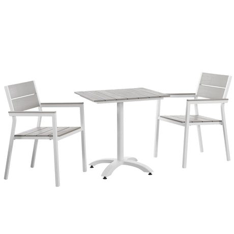 Maine 3 Piece Outdoor Patio Dining Set - BUILDMYPLACE