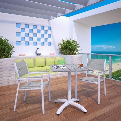 Maine 3 Piece Outdoor Patio Dining Set - BUILDMYPLACE