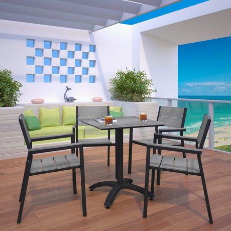 Maine 5 Piece Outdoor Patio Dining Set - BUILDMYPLACE