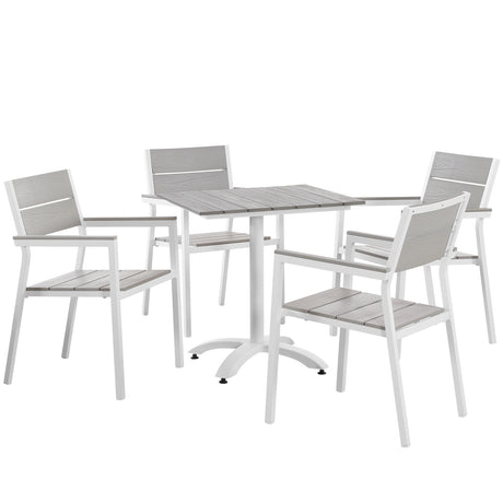 Maine 5 Piece Outdoor Patio Dining Set - BUILDMYPLACE