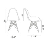 Mid - Century Modern Paris Dining Side Chair - Dining Room Chair Set - BUILDMYPLACE