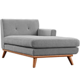 Modern Engage Upholstered Fabric Accent Arm Chair - Couch With Chaise - BUILDMYPLACE