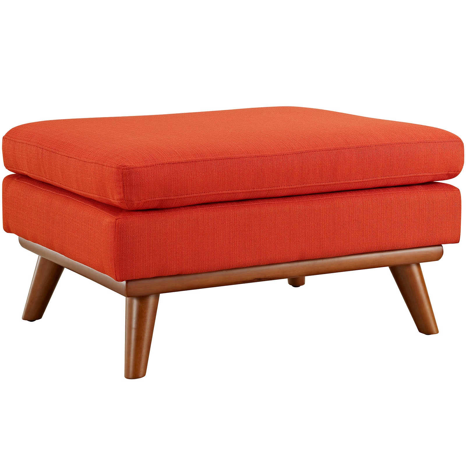 Mid Accent Modern Engage Upholstered Fabric Square Ottoman - Atomic Red