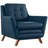 Modern Accent ArmChair With Upholstered Fabric Chair - Tapered Wood Legs Comfy Chairs - BUILDMYPLACE