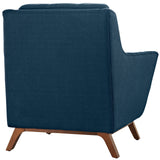 Modern Accent ArmChair With Upholstered Fabric Chair - Tapered Wood Legs Comfy Chairs - BUILDMYPLACE