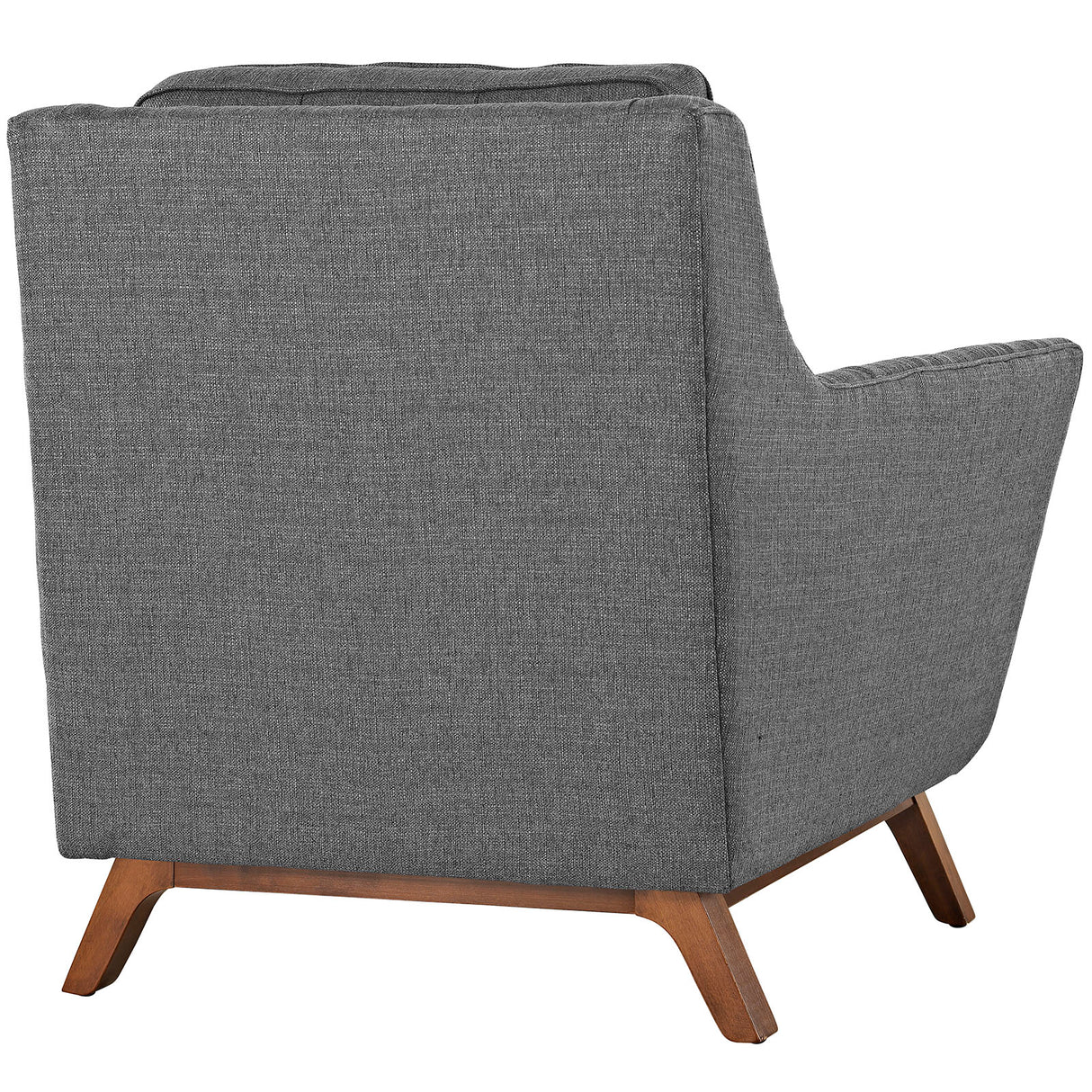 Modern Accent ArmChair With Upholstered Fabric Chair - Tapered Wood Legs Comfy Chairs - BUILDMYPLACE