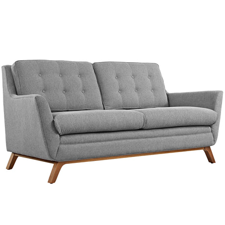 Beguile Upholstered Fabric Loveseat - BUILDMYPLACE