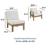 Marina Premium Grade A Teak Wood 2-Piece Outdoor Patio Furniture Set - BUILDMYPLACE