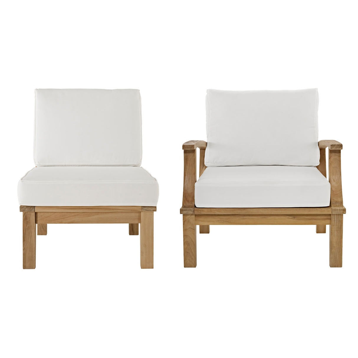 Marina Premium Grade A Teak Wood 2-Piece Outdoor Patio Furniture Set - BUILDMYPLACE