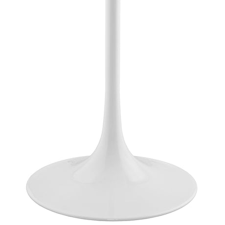 Lippa 28" Round Artificial Marble Top Bar Table In White Stand - Counter Height Table 41"H - BUILDMYPLACE