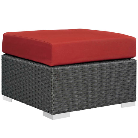 Sojourn Outdoor Patio Sunbrella Ottoman - BUILDMYPLACE