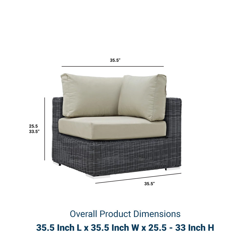 Sojourn Outdoor Patio Sunbrella Corner - BUILDMYPLACE