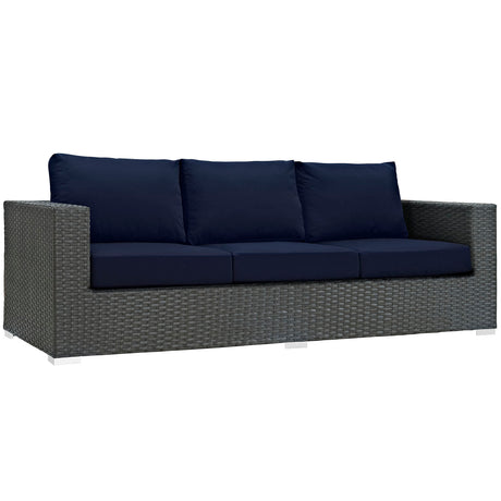 Sojourn Outdoor Patio Sunbrella Sofa - BUILDMYPLACE
