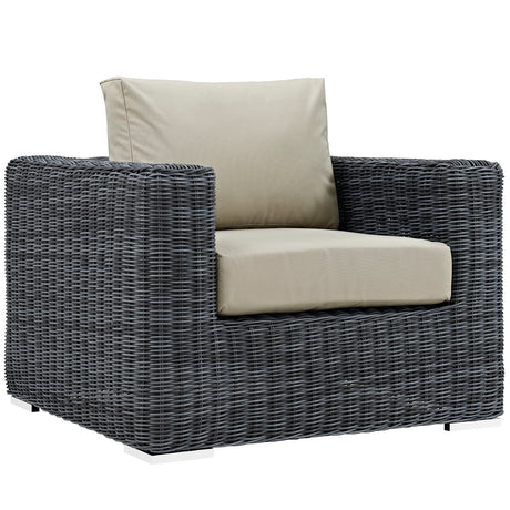 Summon Outdoor Patio Fabric Sunbrella Armchair - BUILDMYPLACE