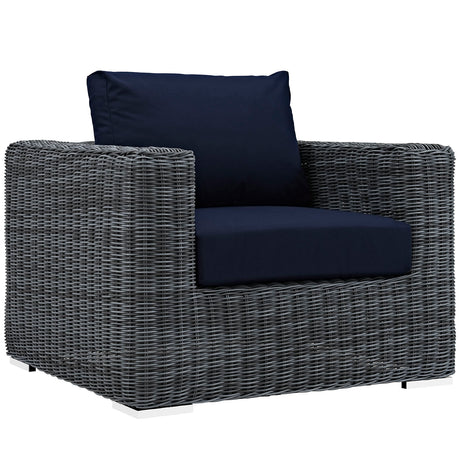 Summon Outdoor Patio Fabric Sunbrella Armchair - BUILDMYPLACE