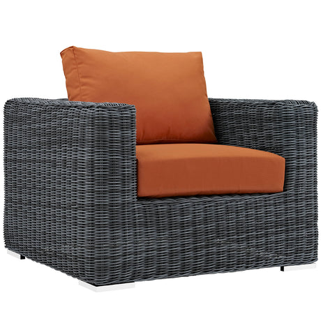 Summon Outdoor Patio Fabric Sunbrella Armchair - BUILDMYPLACE