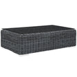 Summon Outdoor Patio Glass Top Coffee Table - BUILDMYPLACE