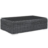 Summon Outdoor Patio Glass Top Coffee Table - BUILDMYPLACE