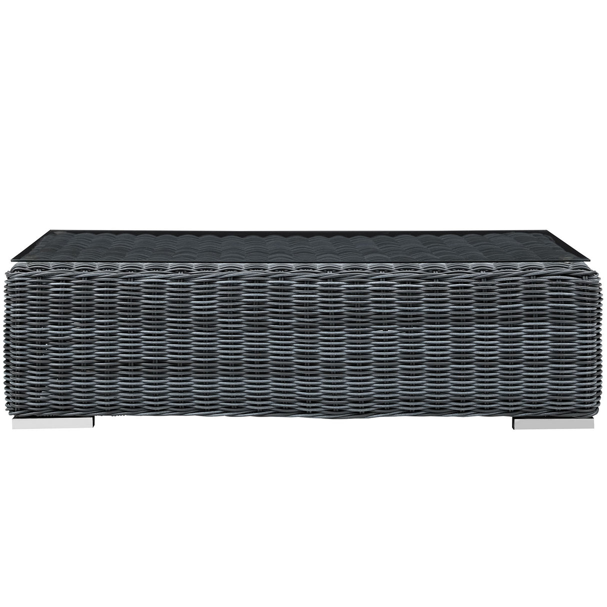 Summon Outdoor Patio Glass Top Coffee Table - BUILDMYPLACE