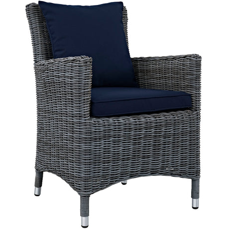 Summon Dining Outdoor Patio Sunbrella Armchair - BUILDMYPLACE