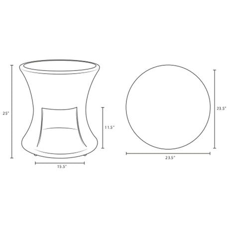 Sojourn Round Outdoor Patio Side Table - BUILDMYPLACE