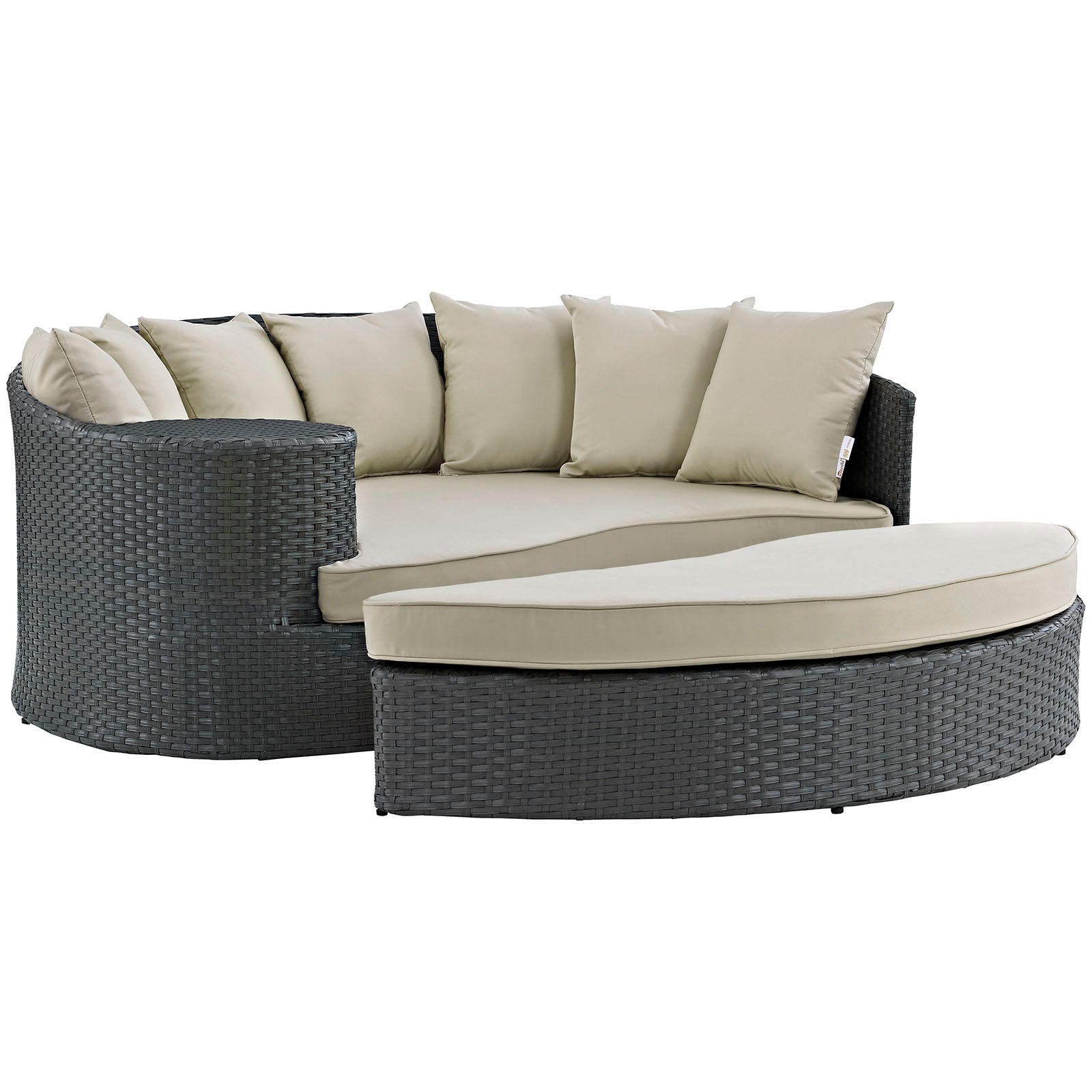 Sojourn Outdoor Patio Sunbrella Daybed with Ottoman
