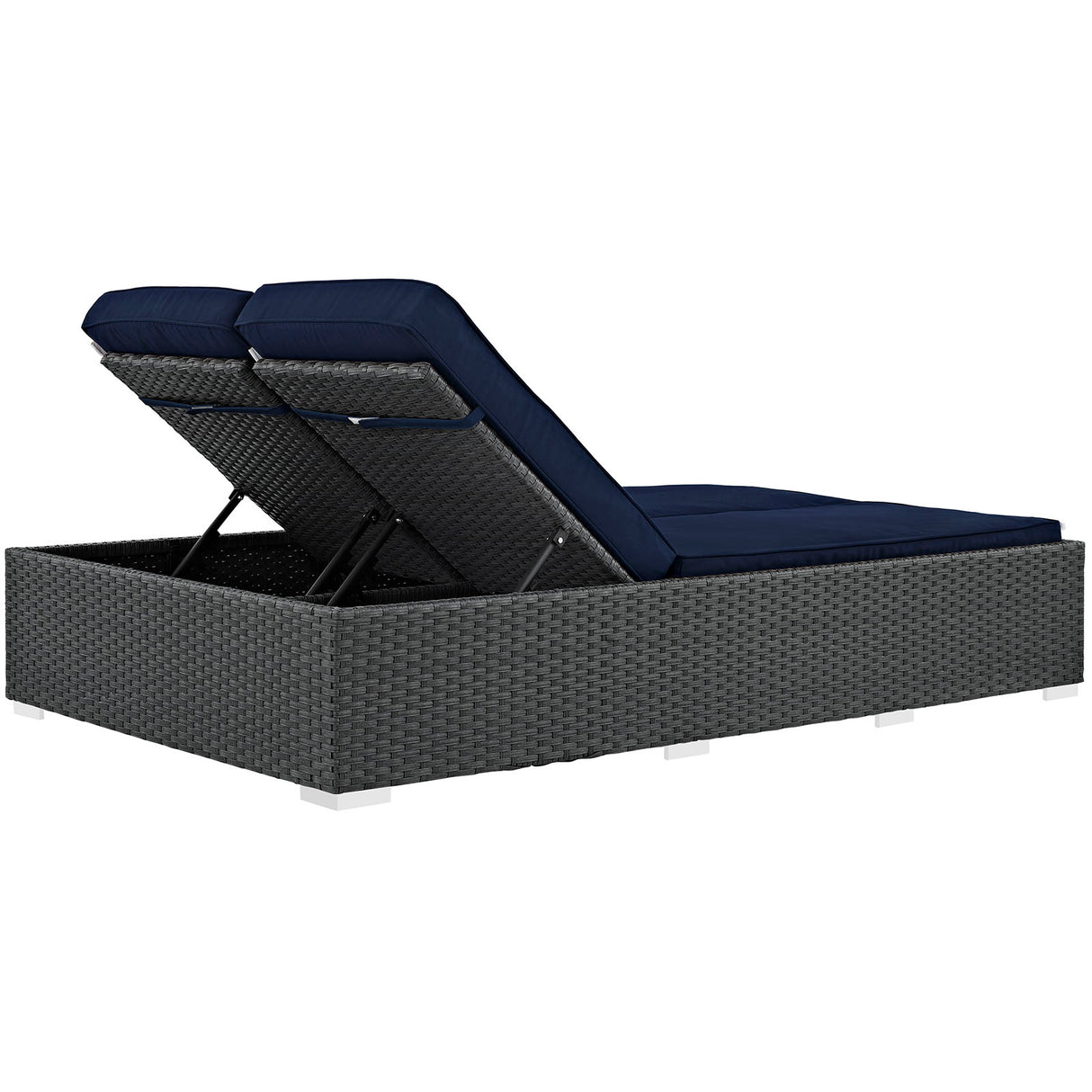 Sojourn Outdoor Patio Sunbrella Double Chaise - BUILDMYPLACE