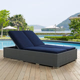 Sojourn Outdoor Patio Sunbrella Double Chaise - BUILDMYPLACE