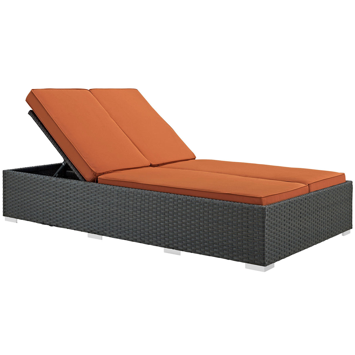 Sojourn Outdoor Patio Sunbrella Double Chaise - BUILDMYPLACE