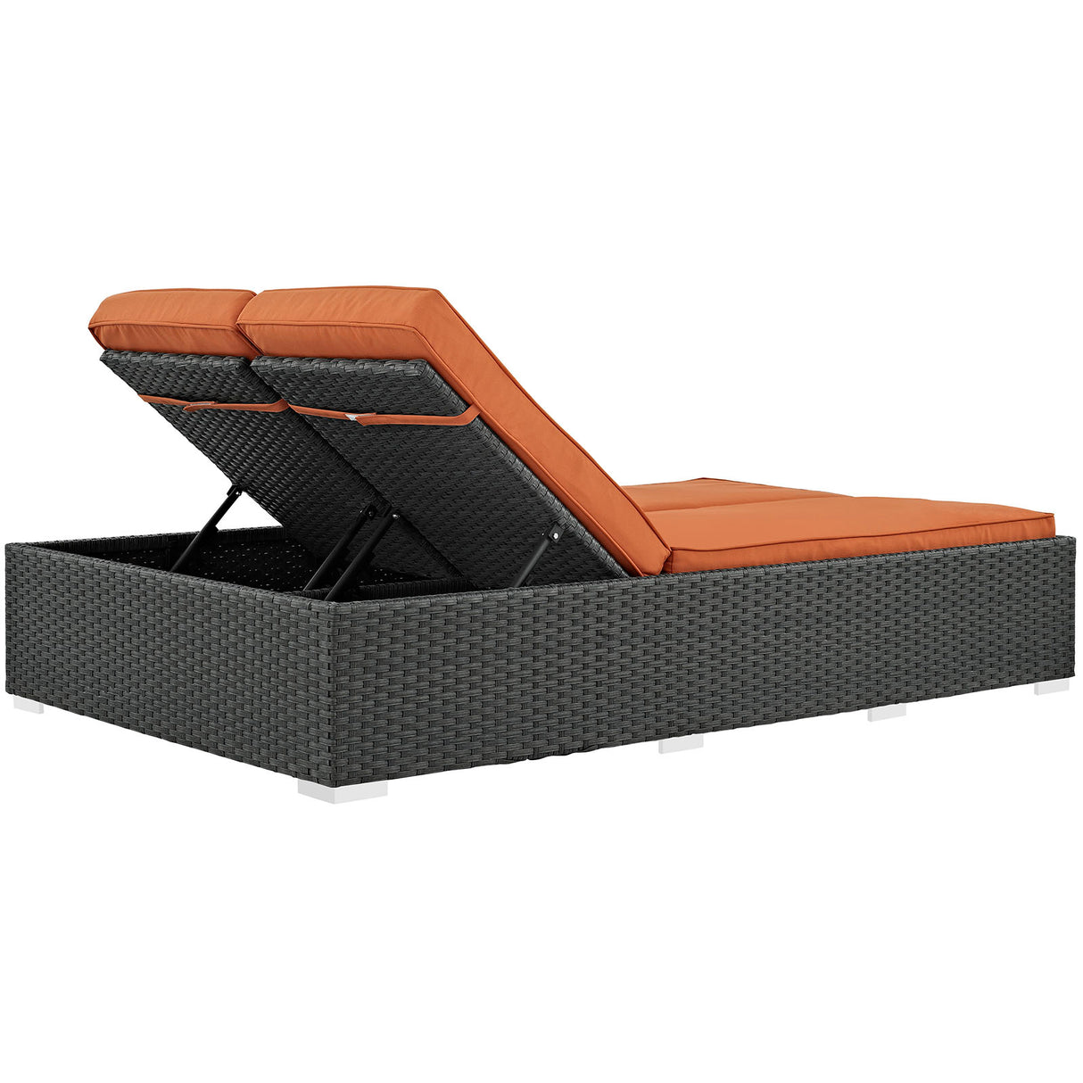 Sojourn Outdoor Patio Sunbrella Double Chaise - BUILDMYPLACE