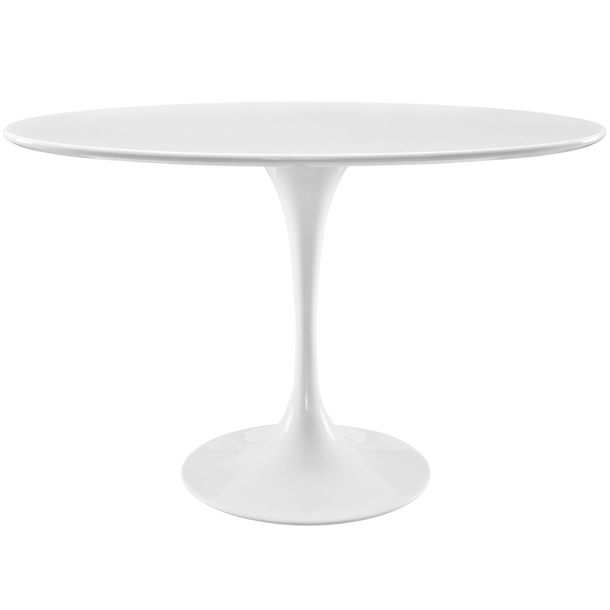 Lippa 48" Oval Wood Top Dining Table - Metal Tapered Base Dining Table - BUILDMYPLACE