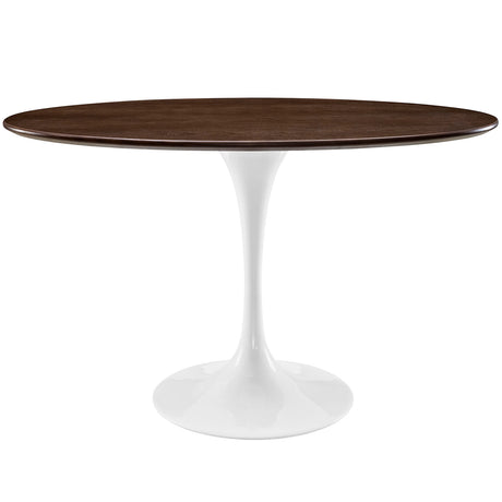 Lippa 48" Oval Walnut Dining Table - BUILDMYPLACE