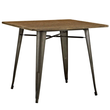 Modern Alacrity 36" Square Wood Top Dining Table -  Kitchen And Dining Furniture Set