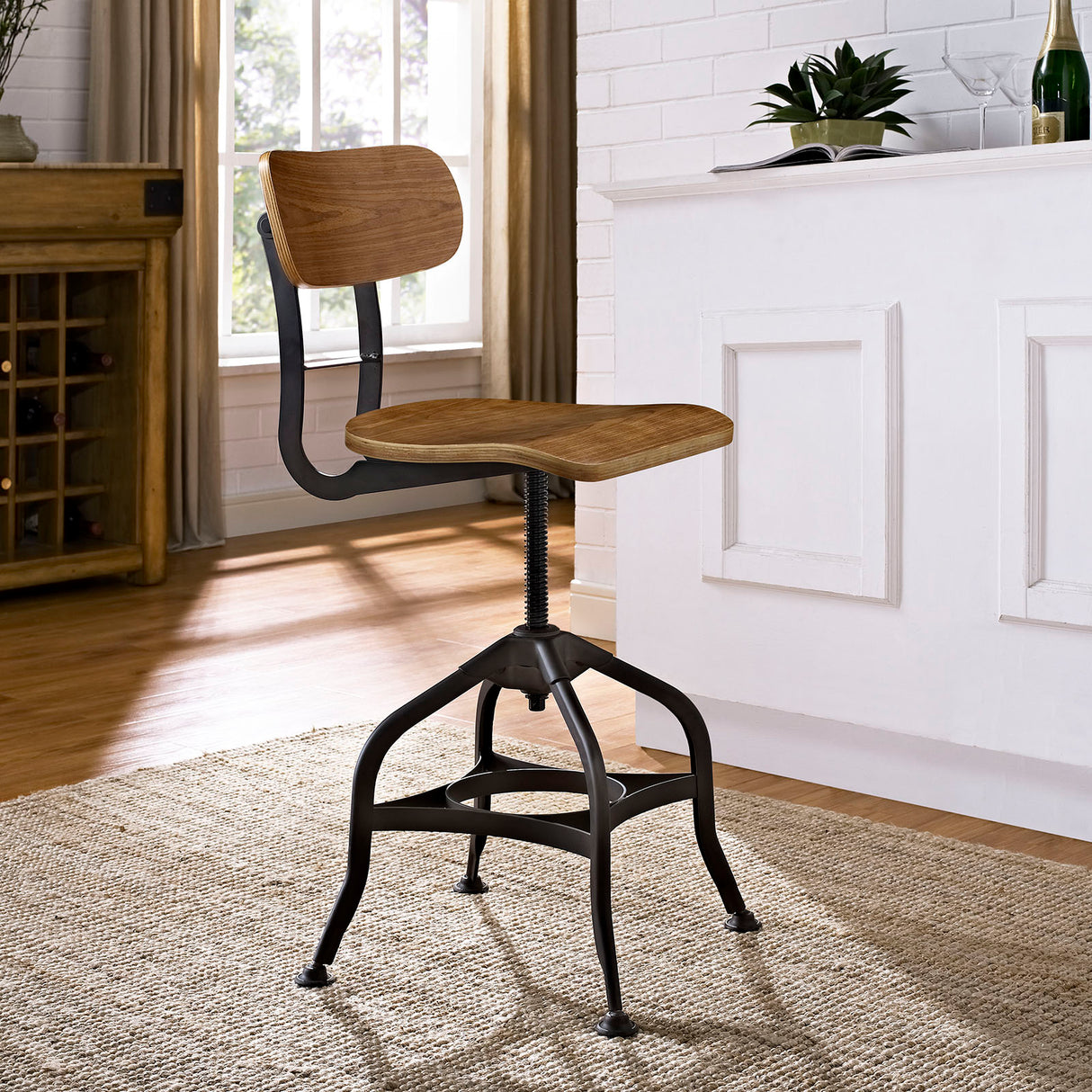 Rustic Modern Mark Wood Dining Bar And Stool - Breakfast Bar And Counter Stool - BUILDMYPLACE