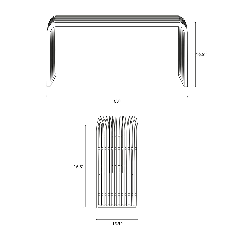 Stainless Steel Console Table Silver Modern Contemporary Rustic Entryway Table - Hallway - BUILDMYPLACE