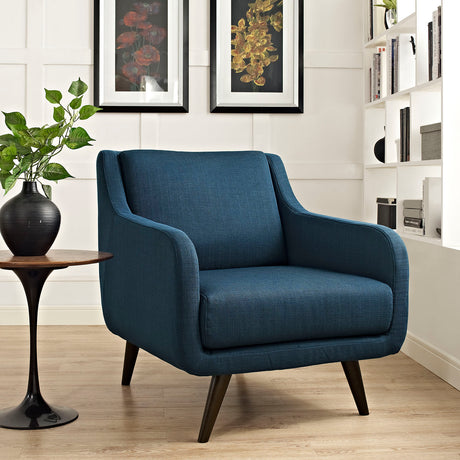 Modern Verve Upholstered Leisure Club Chairs w/ Wood Legs -  Accent Chair for Hallway room - BUILDMYPLACE