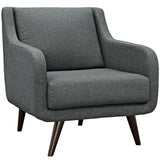 Modern Verve Upholstered Leisure Club Chairs w/ Wood Legs -  Accent Chair for Hallway room - BUILDMYPLACE