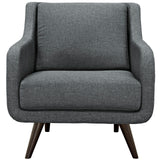 Modern Verve Upholstered Leisure Club Chairs w/ Wood Legs -  Accent Chair for Hallway room - BUILDMYPLACE