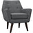 Modern Posit Fabric Upholstered Accent Lounge Armchair - Plush Dual Cushion Club Chair - BUILDMYPLACE