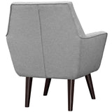 Modern Posit Fabric Upholstered Accent Lounge Armchair - Plush Dual Cushion Club Chair - BUILDMYPLACE