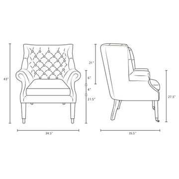 Contemporary Style Upholstered Fabric Chart Lounge Chair - Pub Chair - Pool Chair