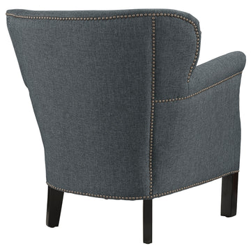 Global Key Ornamental Nailhead Trim Accent Armchair - Pulse Foam Cushioning Modern Chairs