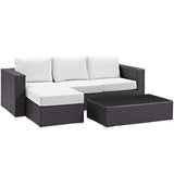 Convene 3 Piece 4 Seat Outdoor Patio Sofa Set - BUILDMYPLACE