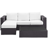Convene 3 Piece 4 Seat Outdoor Patio Sofa Set - BUILDMYPLACE