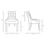 Modern Elegant Regent Kitchen Side Chair - Kitchen And Fabric Dining Chair Set - BUILDMYPLACE